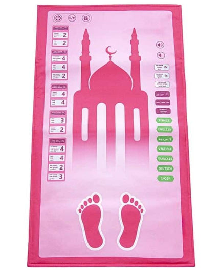 SESLİ NAMAZ KILDIRAN SECCADE (7 DİL SEÇENEĞİYLE ) Pembe &amp; mavi