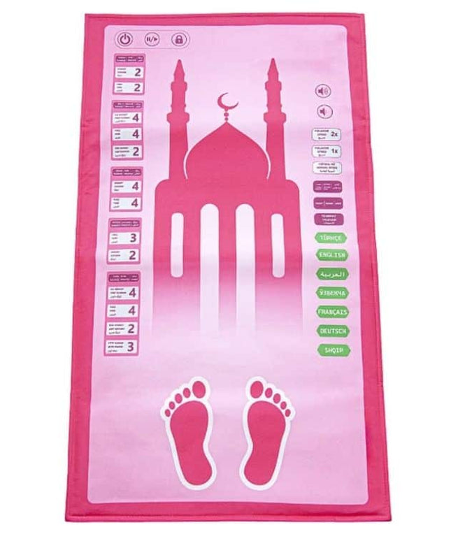 SESLİ NAMAZ KILDIRAN SECCADE (7 DİL SEÇENEĞİYLE ) Pembe &amp; mavi