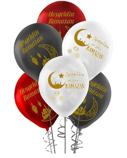 6 adet Hoşgeldin Ya Şehr-i Ramazan Balonu