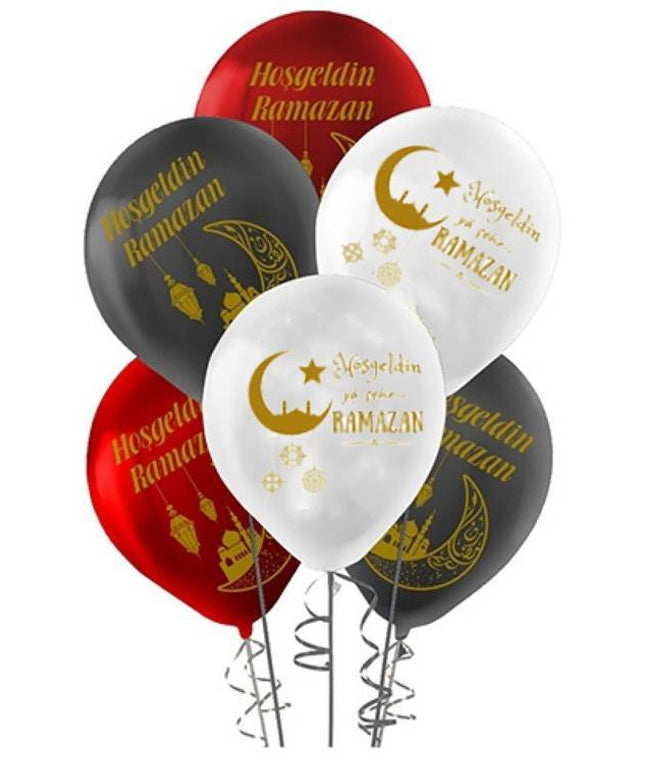6 adet Hoşgeldin Ya Şehr-i Ramazan Balonu