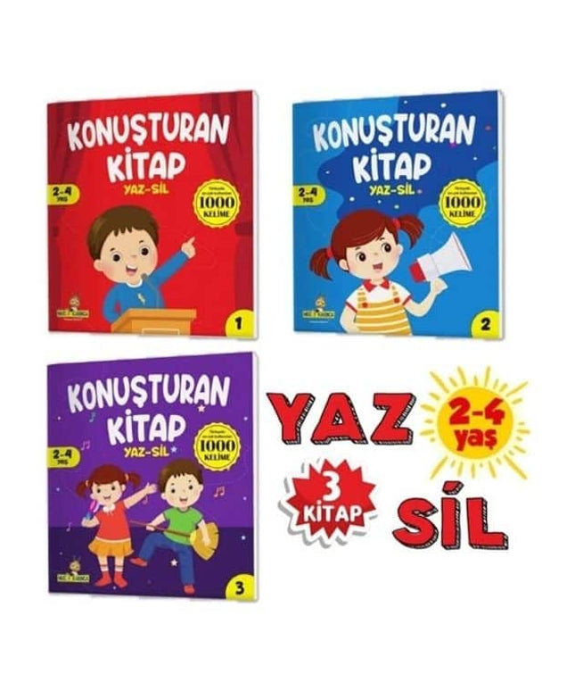 Konuşturan Kitap Serisi (2-4 Yaş) Yaz-Sil Kitaplar