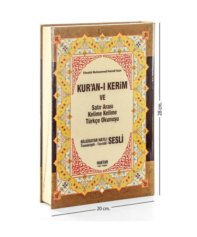Satır Arası Türkçe  Okunuşlu mealli orta boy Kuran