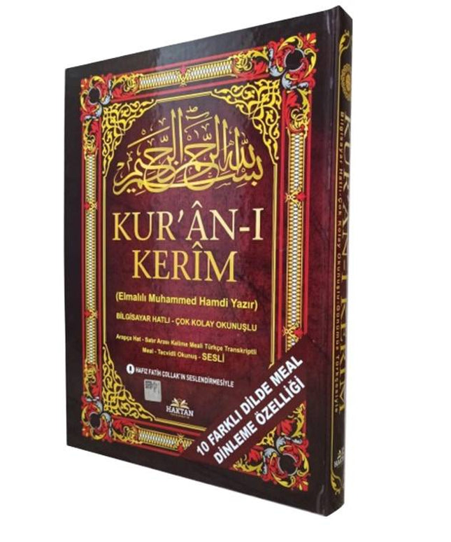 Büyük boy Kuran -ı Kerim 5'li Türkçe Okunuş Ve Kelime Mealli Satir Arasi -  23x34 cm