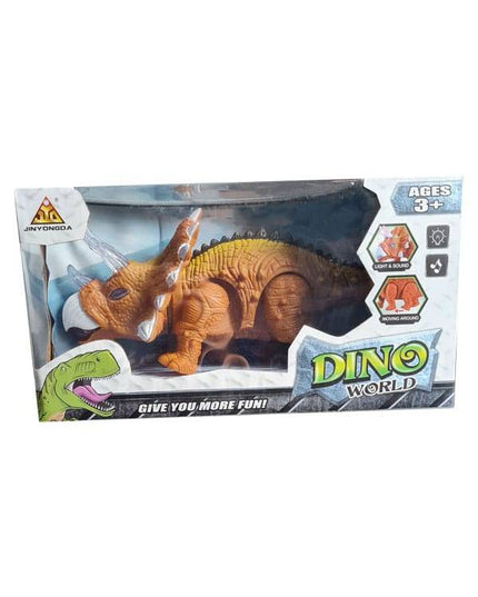 Triceratops Dino World Lichtgevende en Geluid Makende Loopbare Speelgoeddinosaurus
