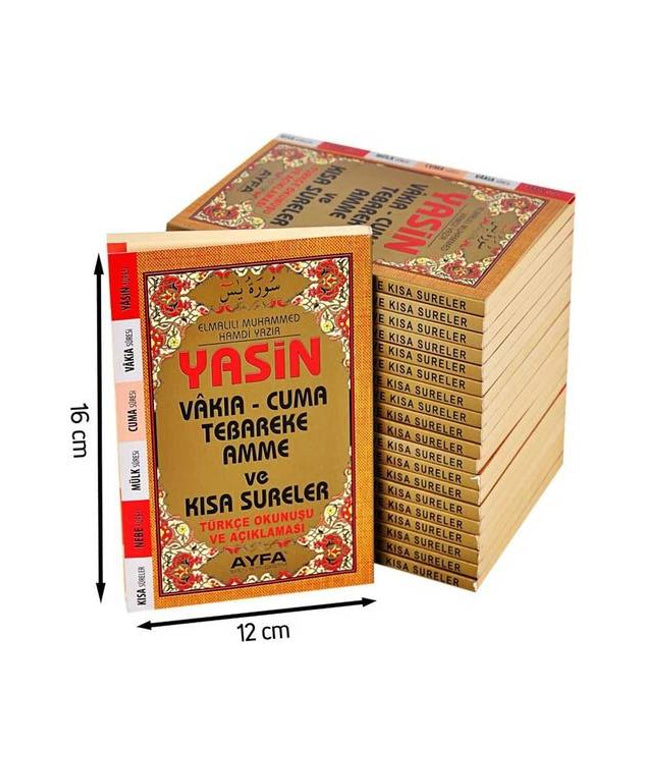 10 adet çanta boy Yasin
 Turkçe Okunuşlu Mevlid Hediyesi