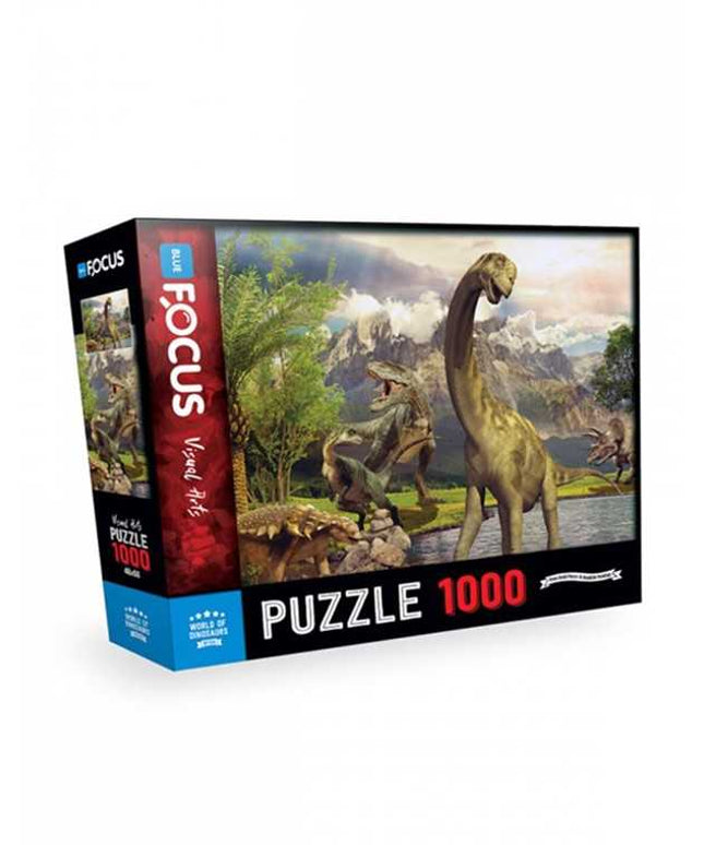 Blue Focus 1000 Parça Puzzle - World Of Dinosaurs