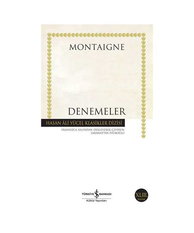 Denemeler - Montaigne