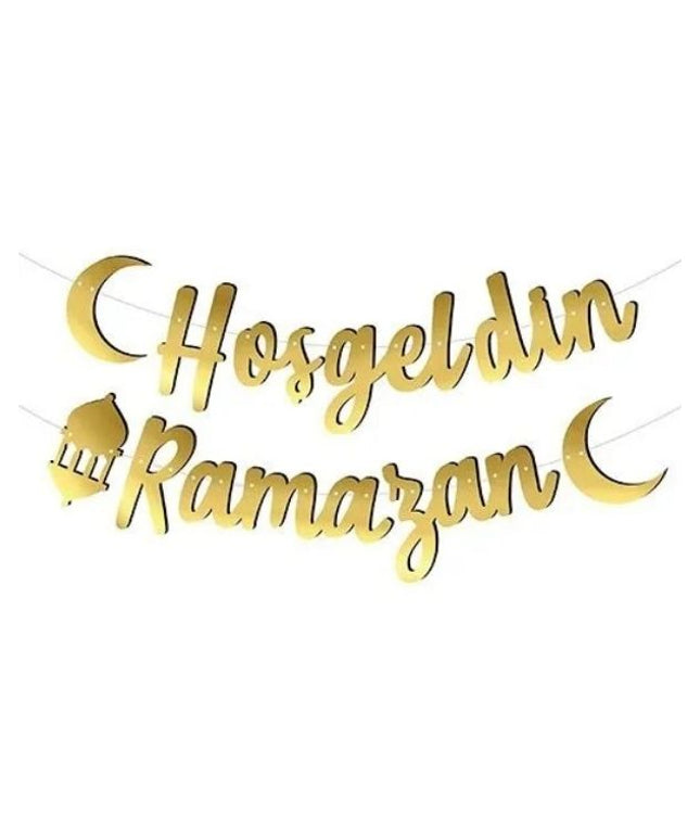 Hoş Geldin Ramazan Yazısı Altın Renk