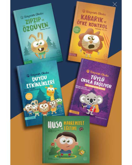 Dieren School Psychologie Serie 5-delige Set - Hüso en Privacy Training Set