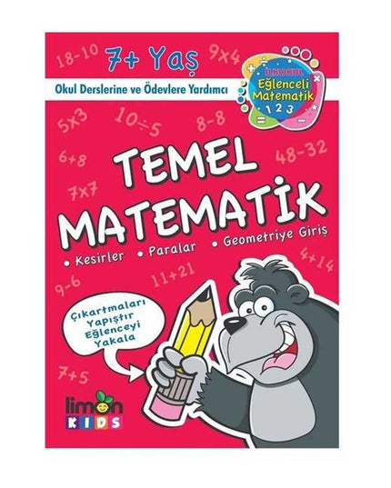Çıkartmalı Temel Matematik-İlkokul Eğlenceli Matematik