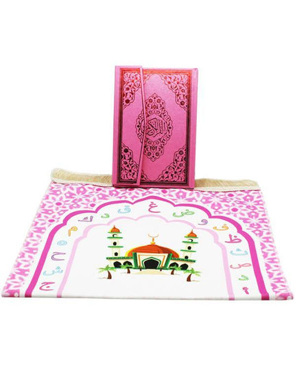 Roze koran en gebedskleed