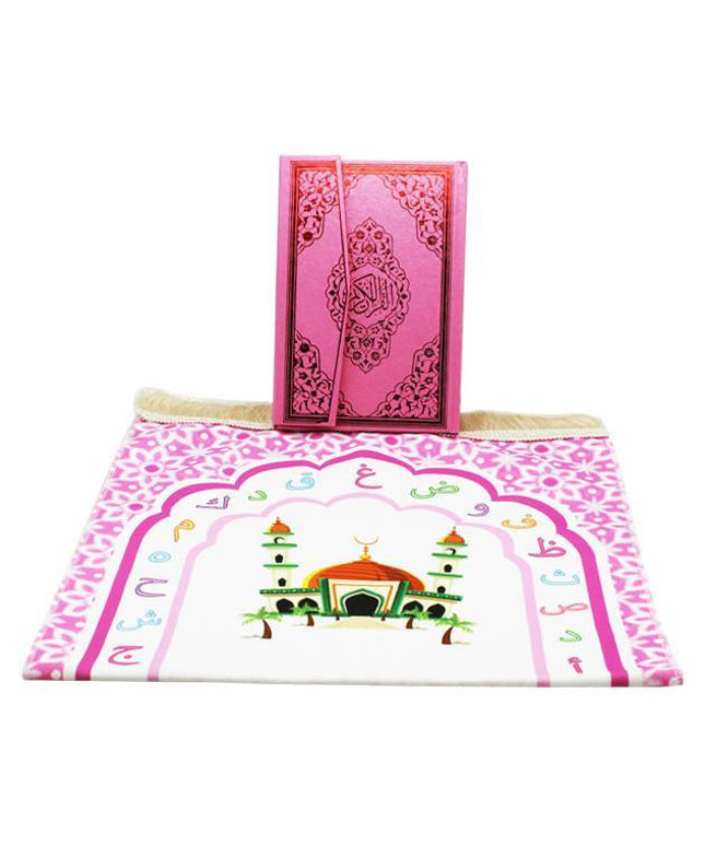 Roze koran en gebedskleed