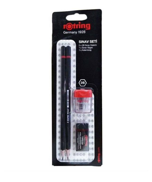 Rotring Sınav Seti 2b Sınav Kalemi 2 Li + Silgi + Kalemtıraş