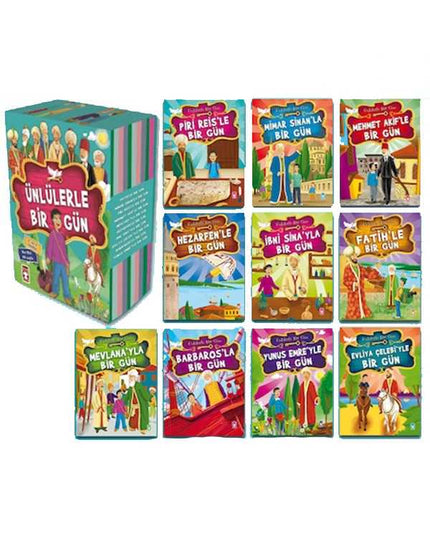 Ünlülerle Bir Gün Set 1 - 10 Kitap