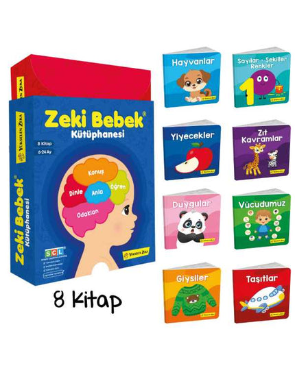 Zeki Baby Bibliotheek 8-delige set, 6-24 maanden