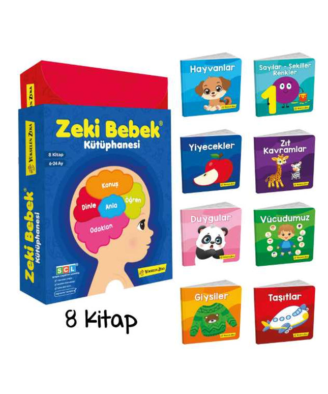 Zeki Baby Bibliotheek 8-delige set, 6-24 maanden